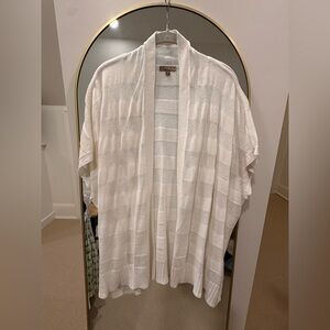 Lilla P Cream Open-Front Cardigan